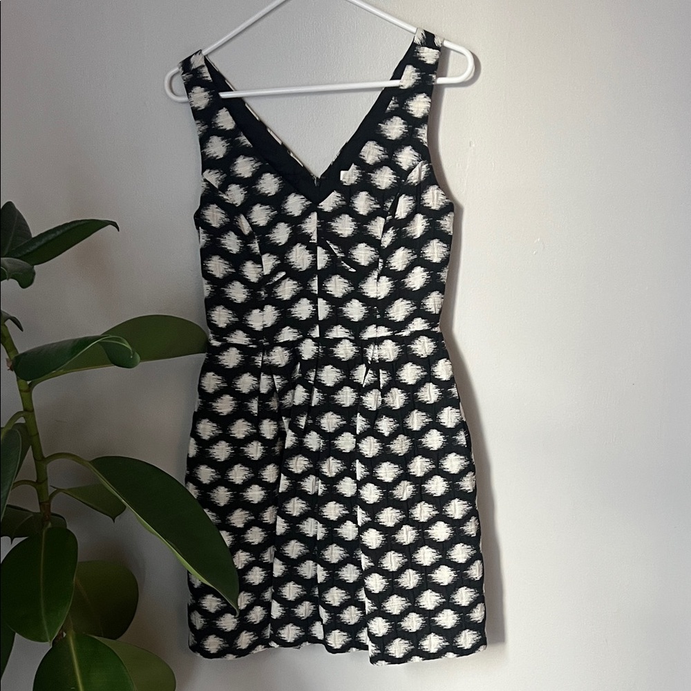 Shoshanna Black and Cream Mini Dress